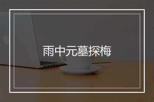 雨中元墓探梅