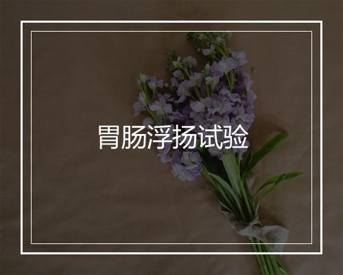 胃肠浮扬试验