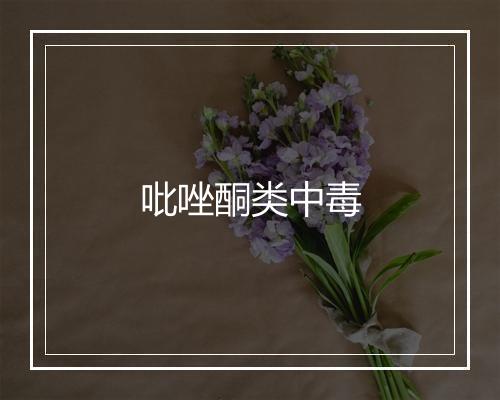 吡唑酮类中毒