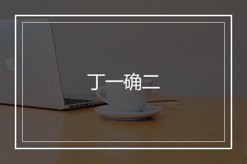 丁一确二