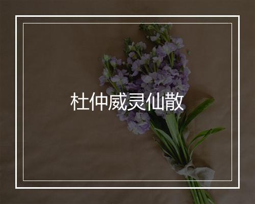 杜仲威灵仙散