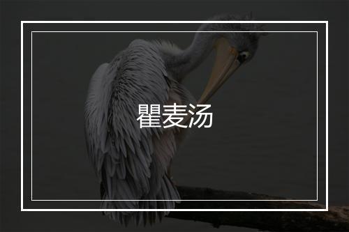 瞿麦汤