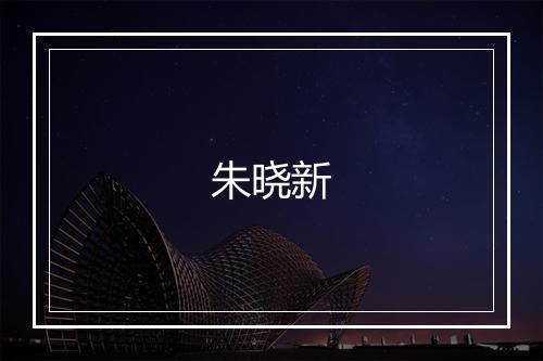 朱晓新