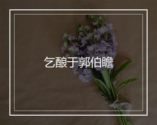 乞酿于郭伯瞻