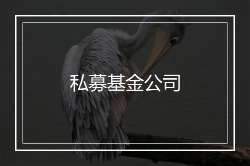 私募基金公司