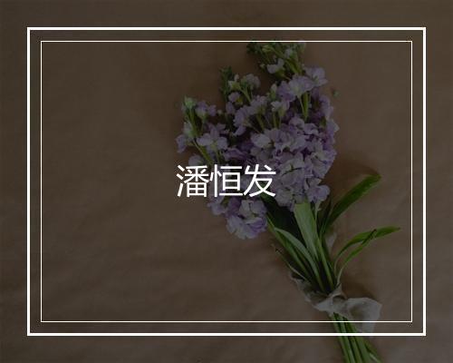 潘恒发