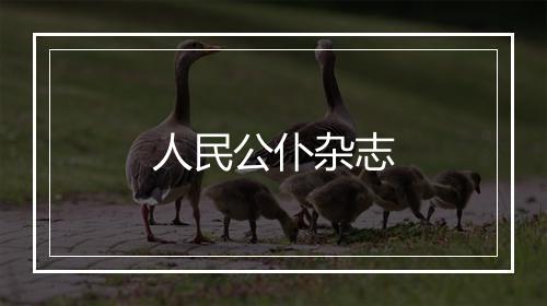 人民公仆杂志