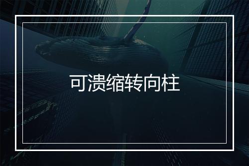 可溃缩转向柱