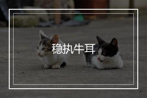 稳执牛耳