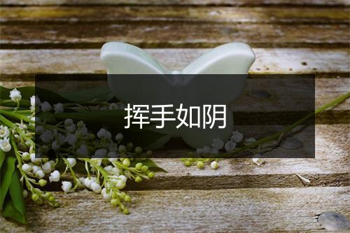 挥手如阴