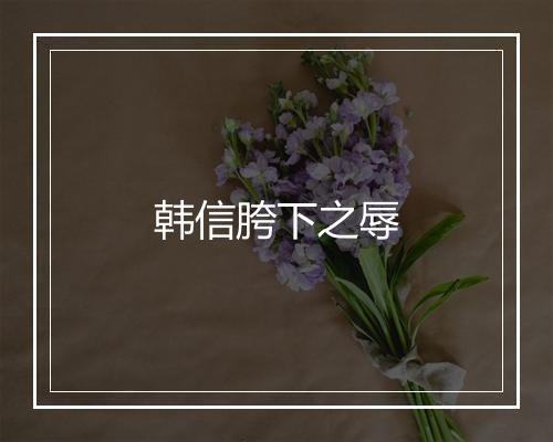 韩信胯下之辱