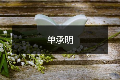 单承明