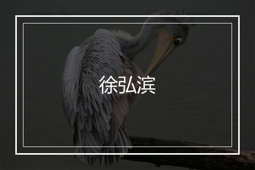 徐弘滨