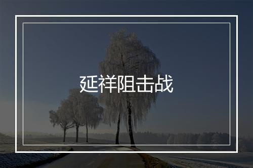 延祥阻击战