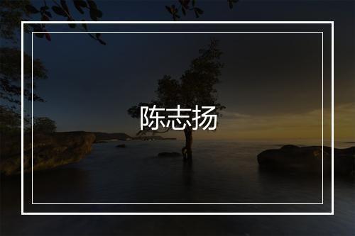 陈志扬