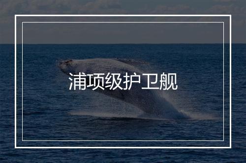 浦项级护卫舰