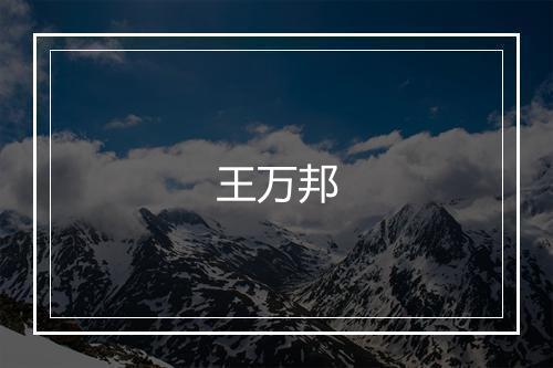 王万邦