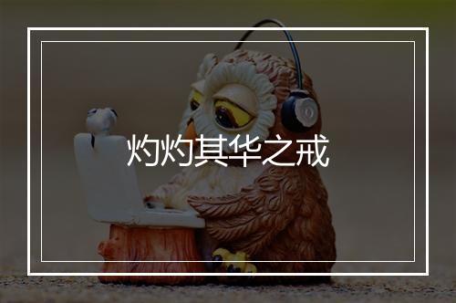 灼灼其华之戒