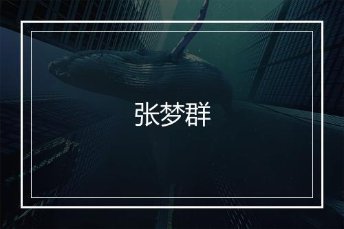 张梦群