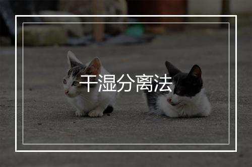 干湿分离法