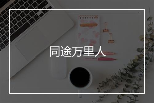 同途万里人