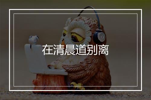 在清晨道别离