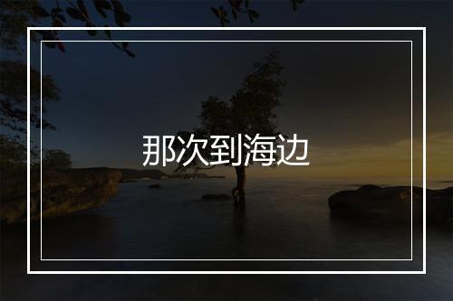 那次到海边