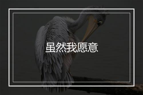 虽然我愿意