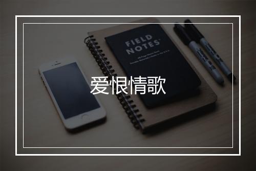 爱恨情歌