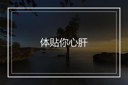 体贴你心肝