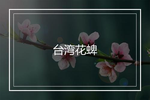 台湾花蜱