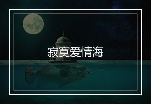 寂寞爱情海