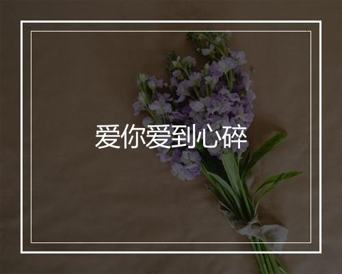 爱你爱到心碎