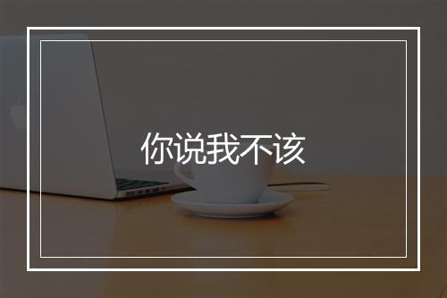 你说我不该