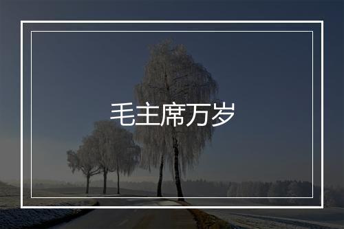 毛主席万岁