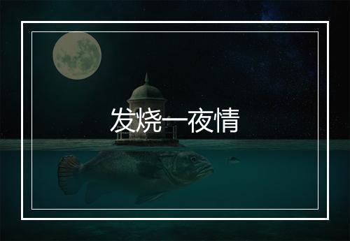 发烧一夜情