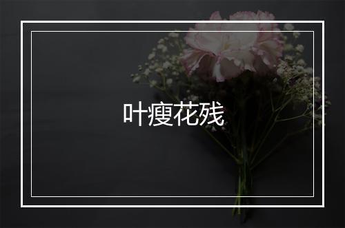 叶瘦花残