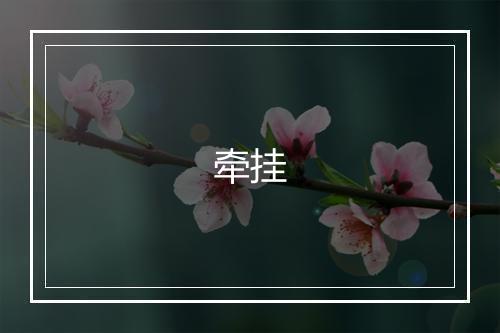 牵挂