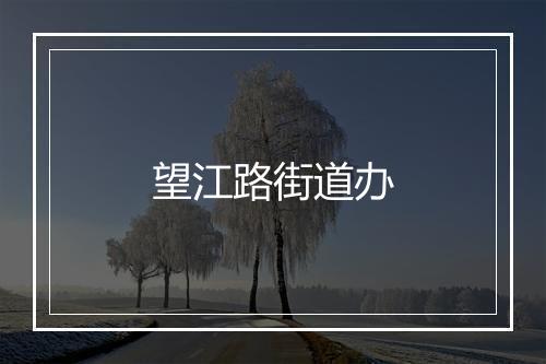 望江路街道办