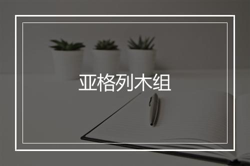 亚格列木组