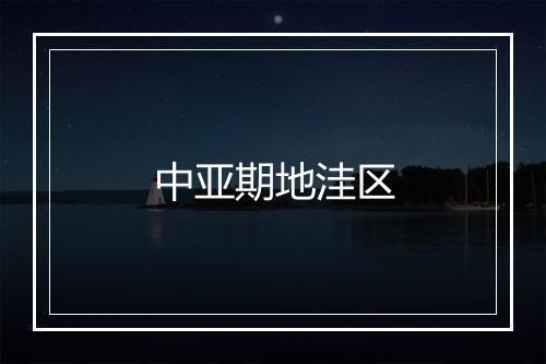 中亚期地洼区