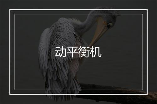 动平衡机