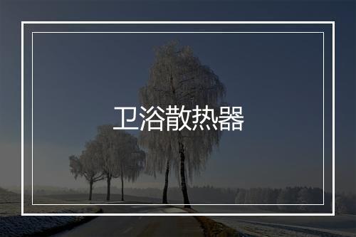 卫浴散热器