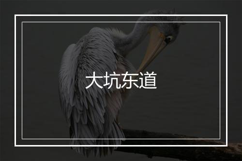 大坑东道