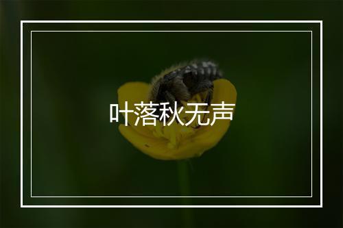 叶落秋无声