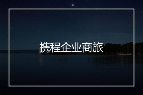 携程企业商旅