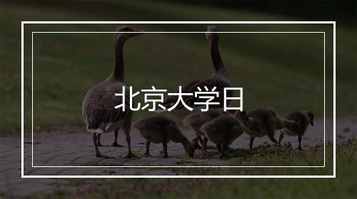 北京大学日