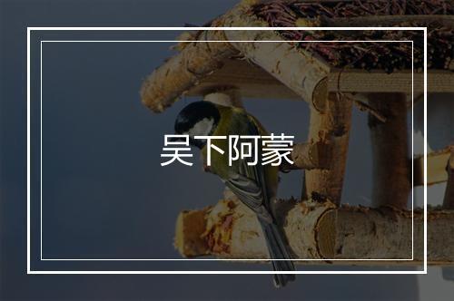 吴下阿蒙