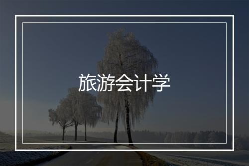 旅游会计学