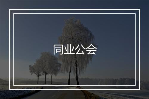 同业公会